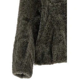 Gray Lamb Leather Full-Length Jacket