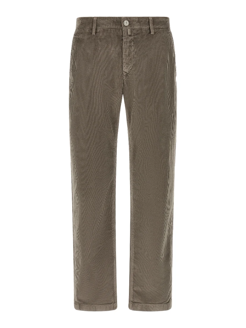 Gray Cotton Chino Pants