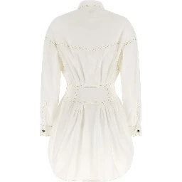 White Cotton Short Dress