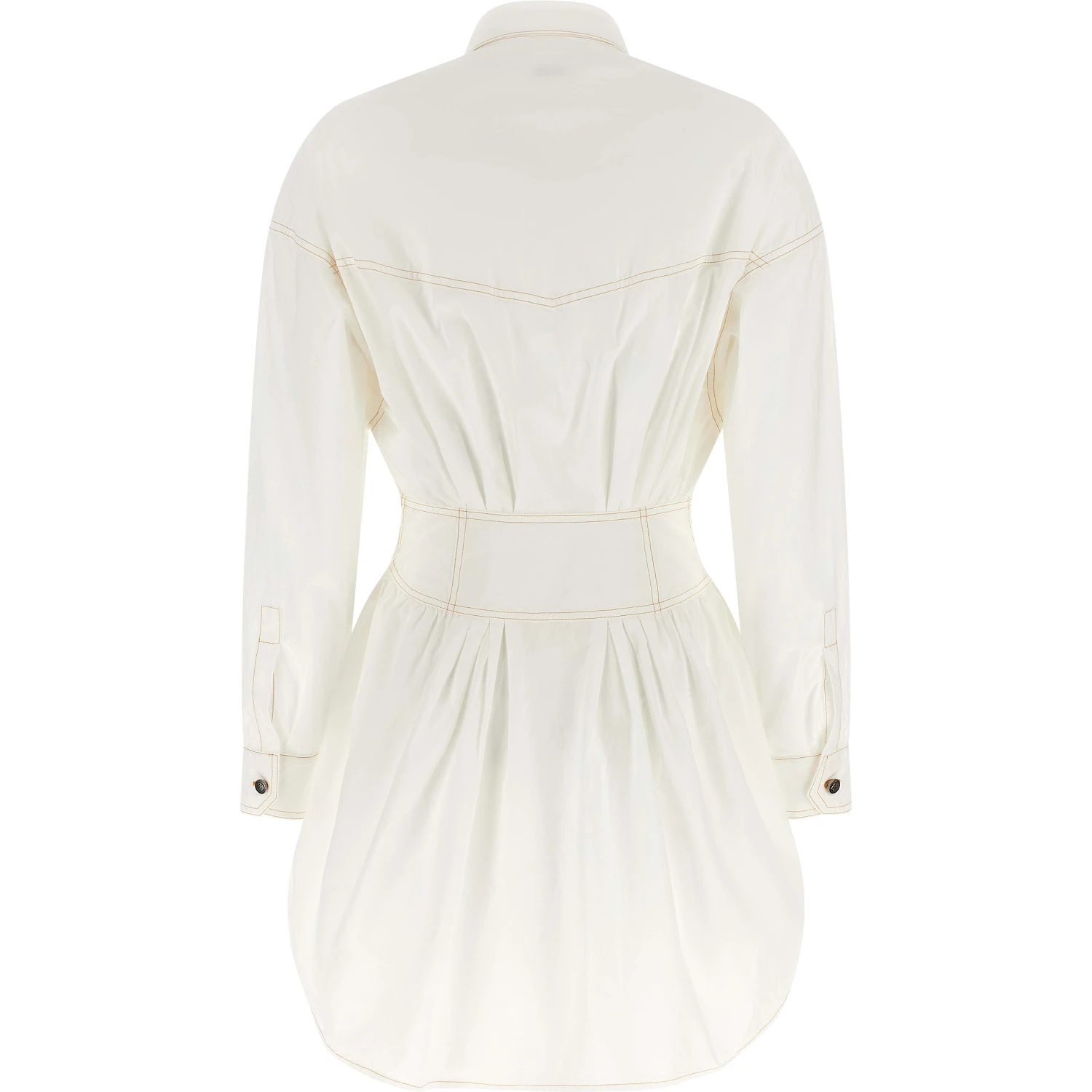White Cotton Short Dress