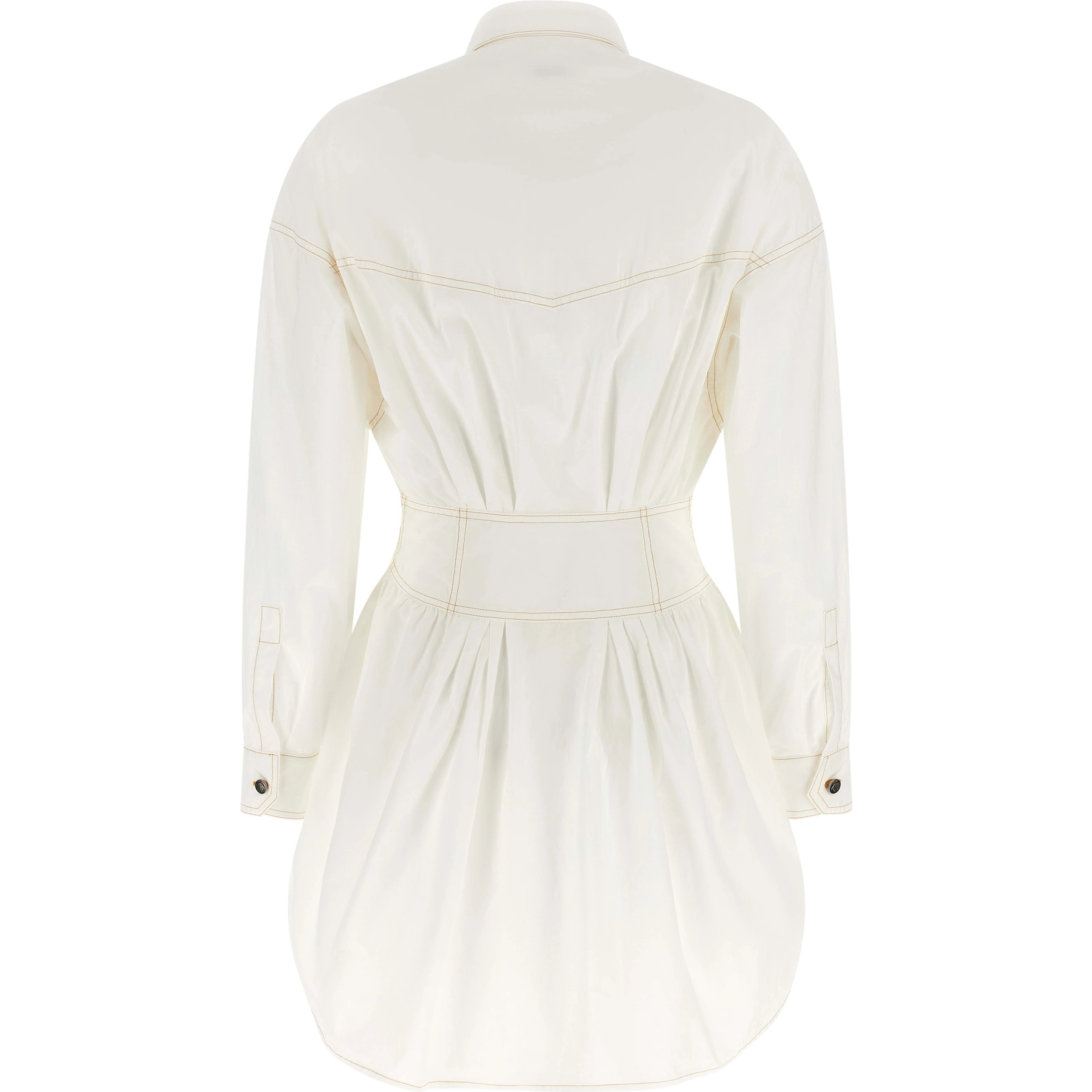 White Cotton Short Dress