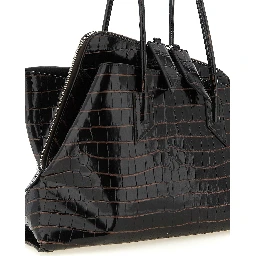 Brown Bovine Leather Shoulder Bag