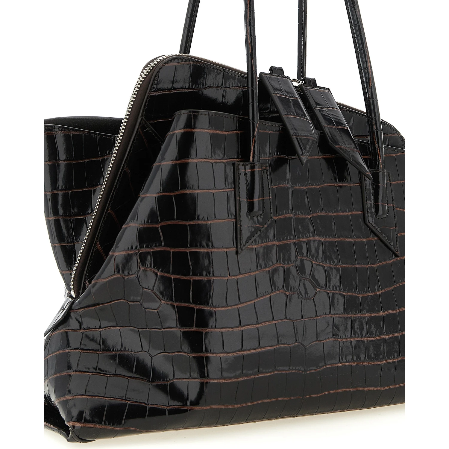 Brown Bovine Leather Shoulder Bag