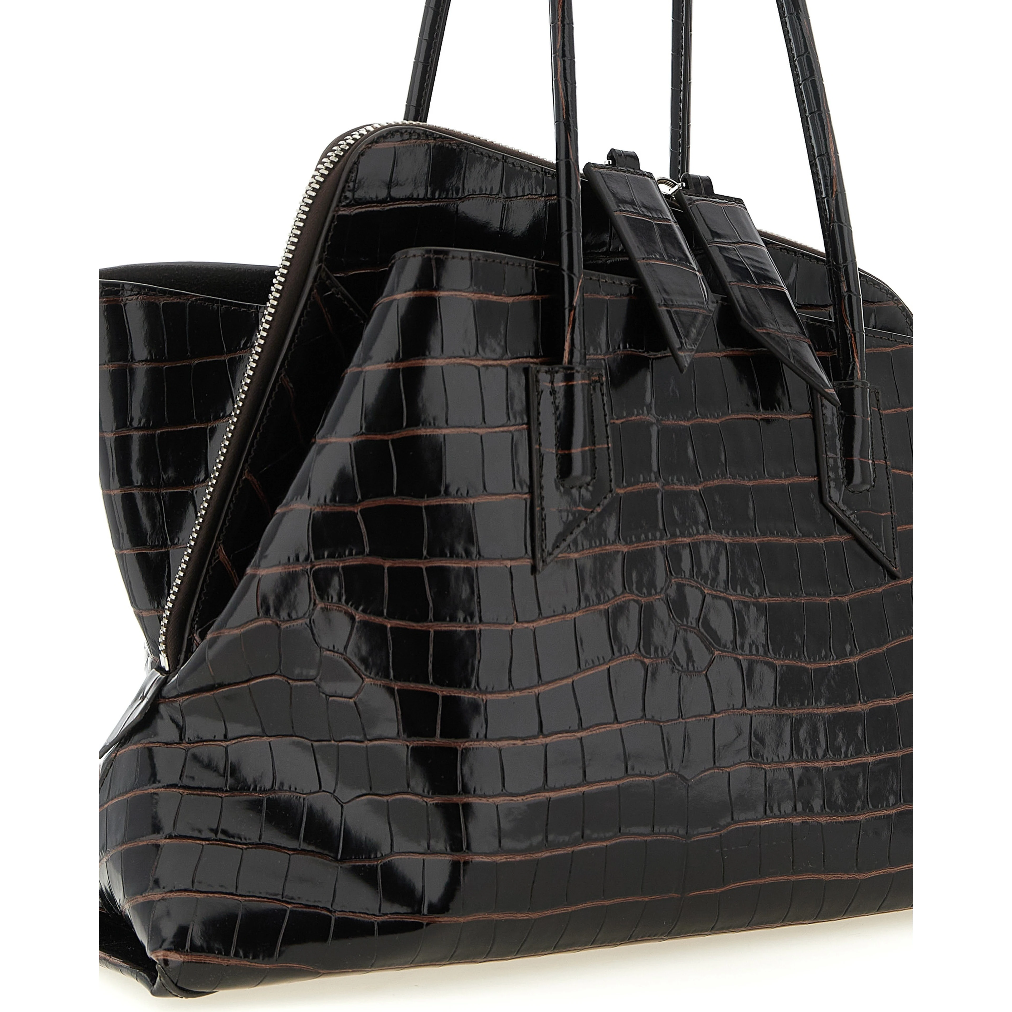 Brown Bovine Leather Shoulder Bag