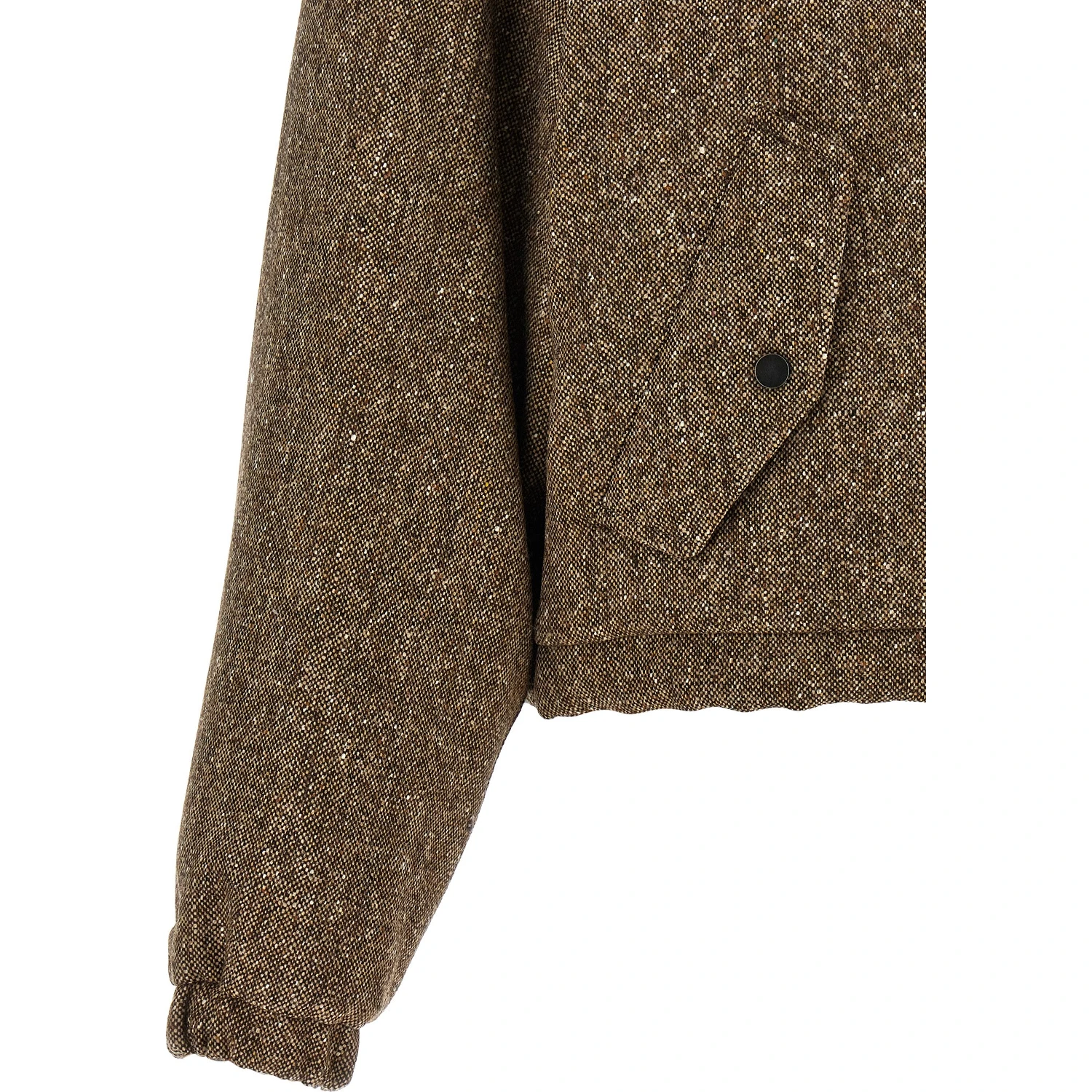 Brown Virgin Wool Full-Length Jacket