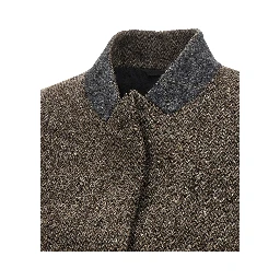 Brown Virgin Wool Sleeveless Jacket