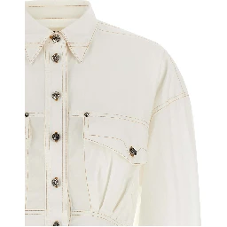 White Cotton Short Dress