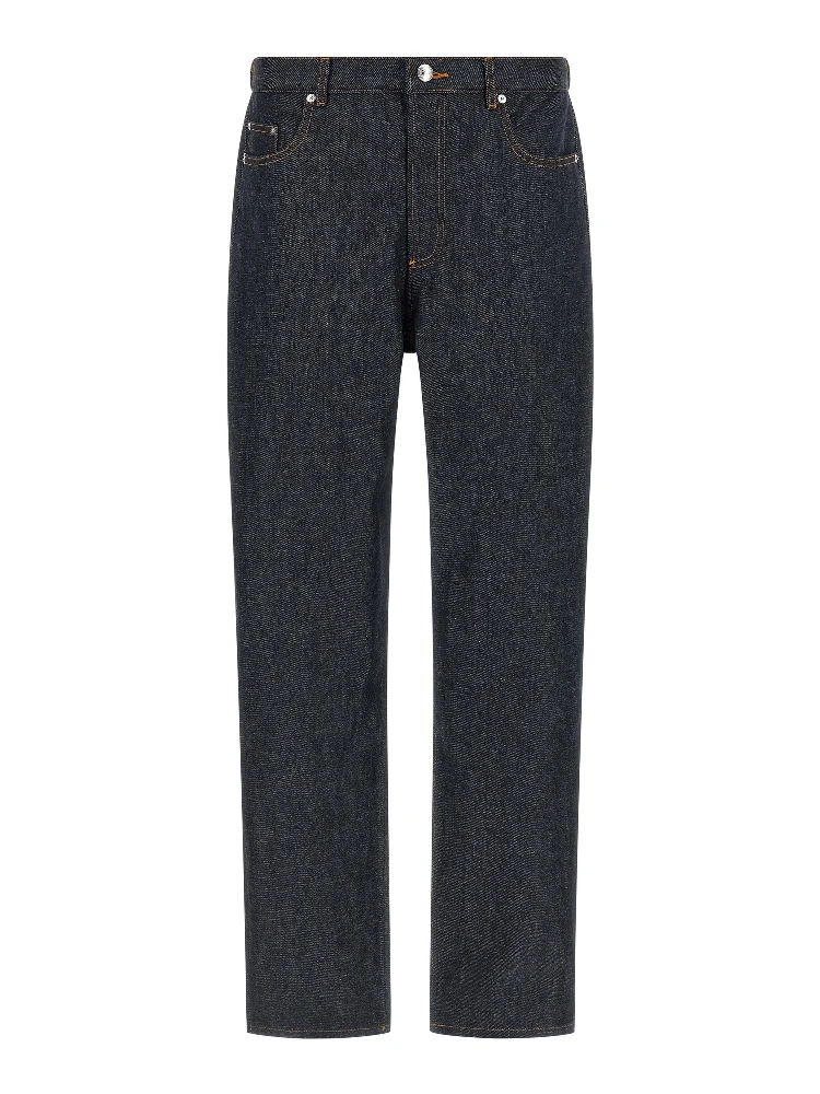 Blue Cotton Relaxed Fit Jeans