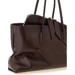 Purple Bovine Leather Shoulder Bag