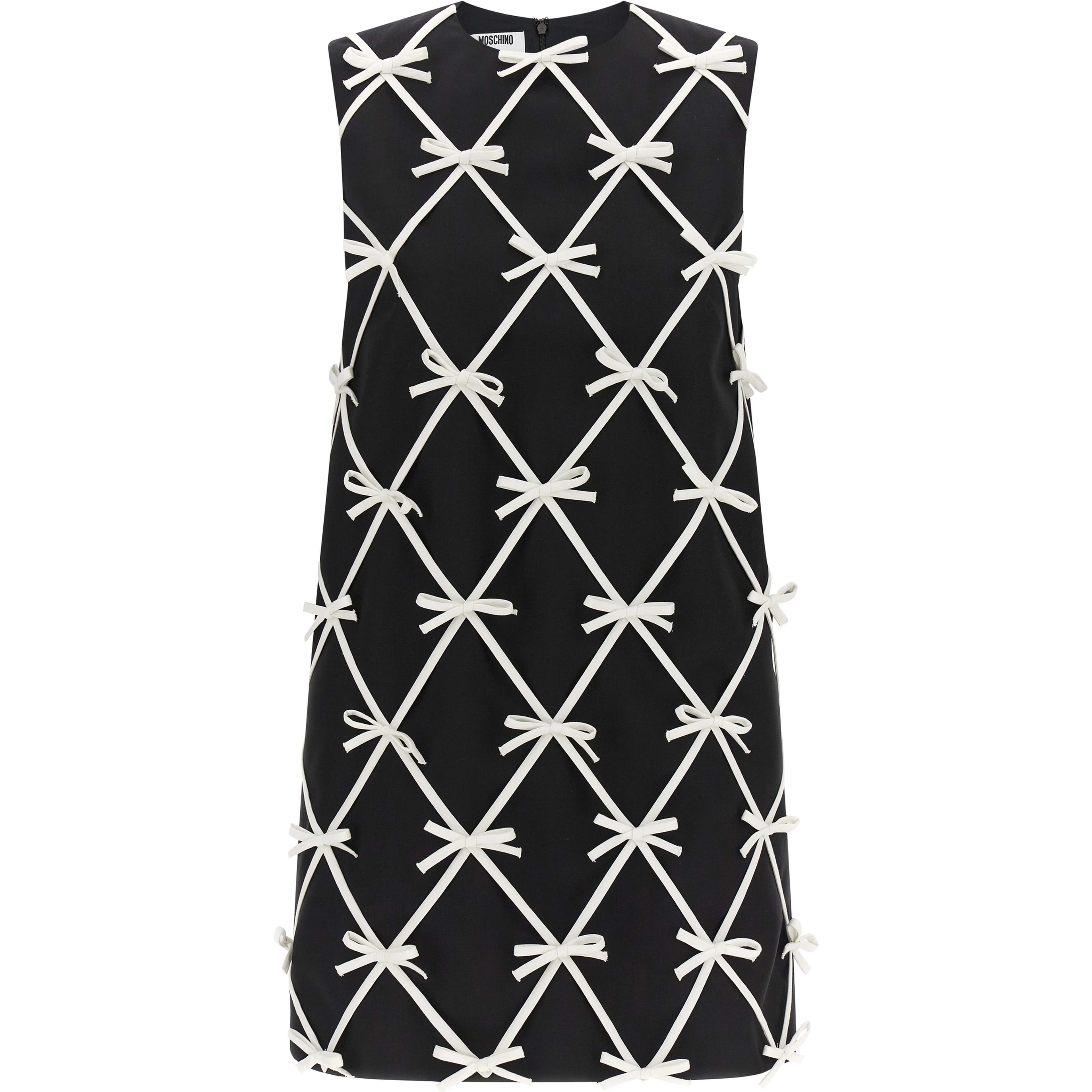Bicolor Virgin Wool Short Dress