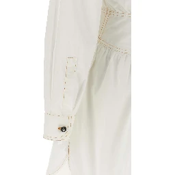 White Cotton Short Dress
