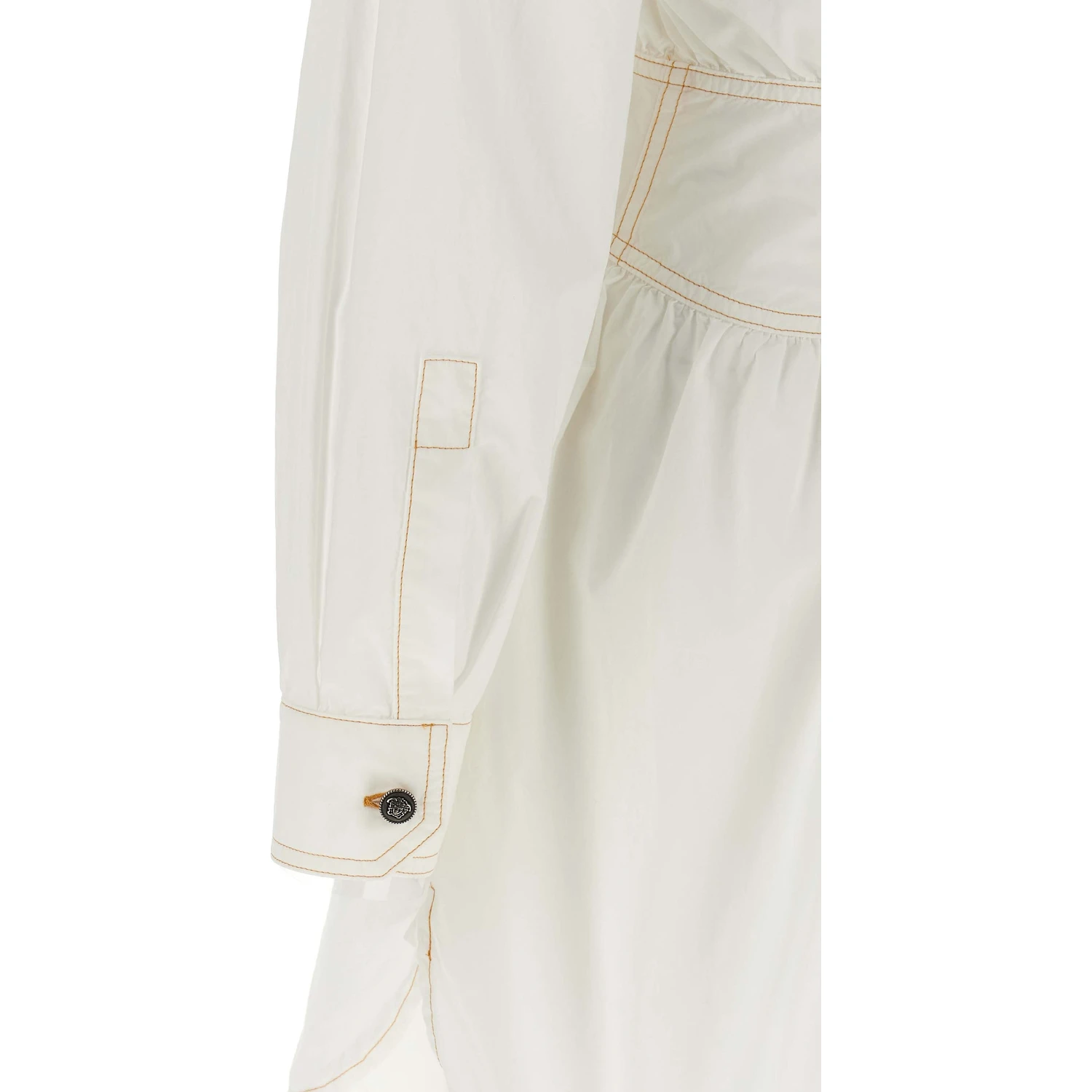 White Cotton Short Dress