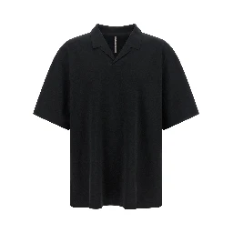 Black Polyester Polo Shirt