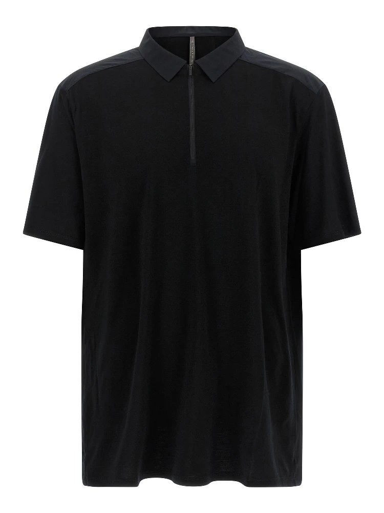 Black Wool Polo Shirt