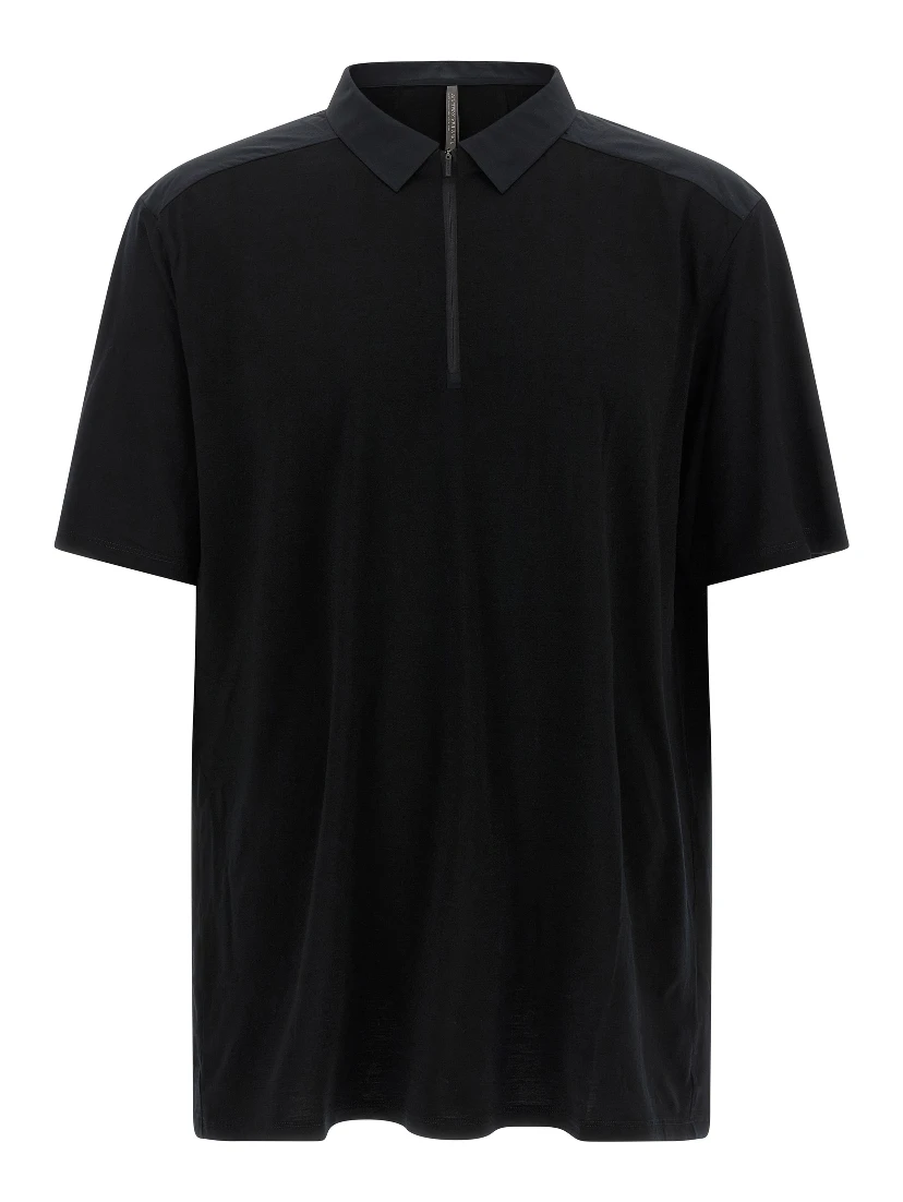 Black Wool Polo Shirt