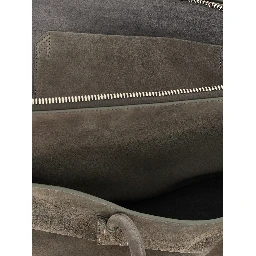 Gray Bovine Leather Shoulder Bag