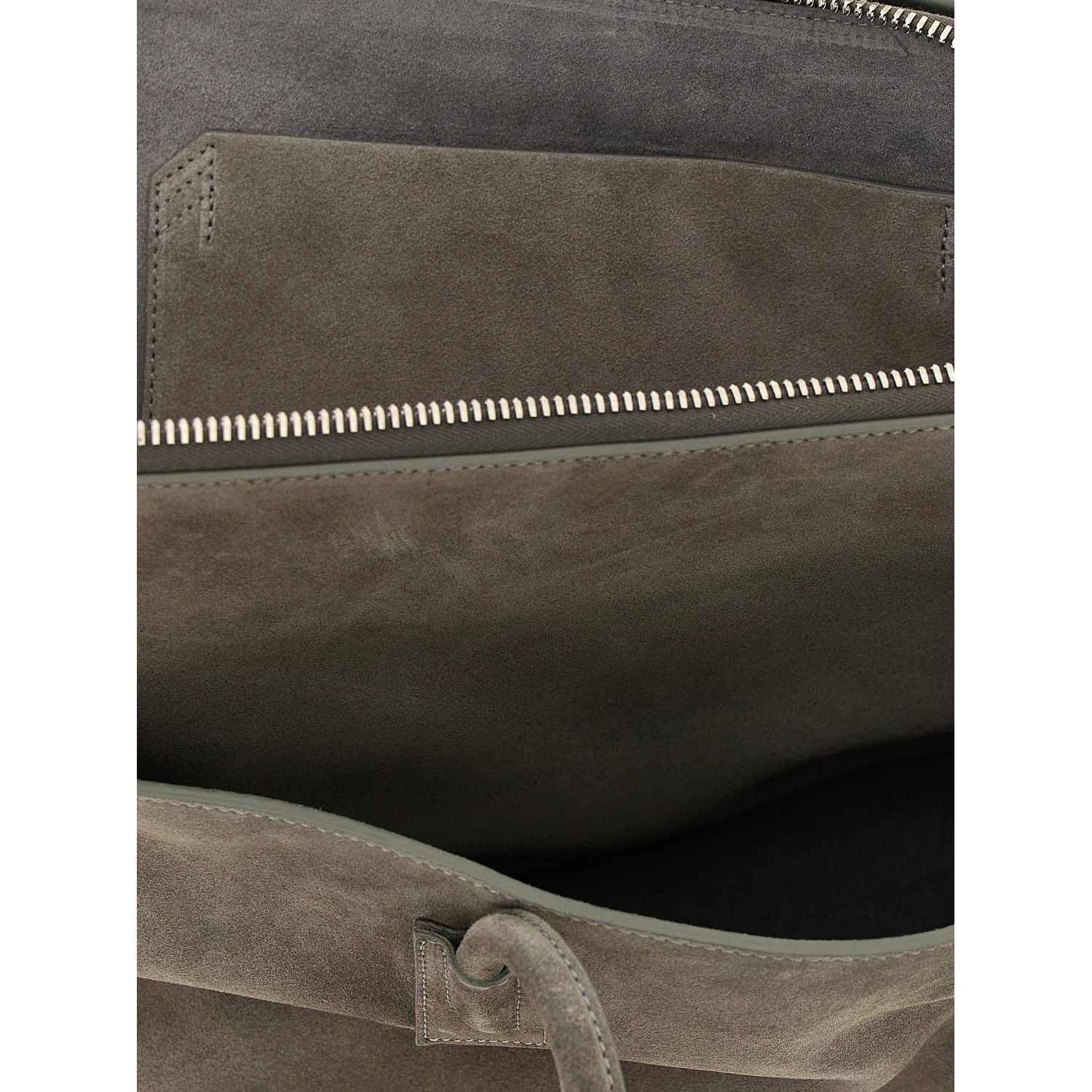 Gray Bovine Leather Shoulder Bag