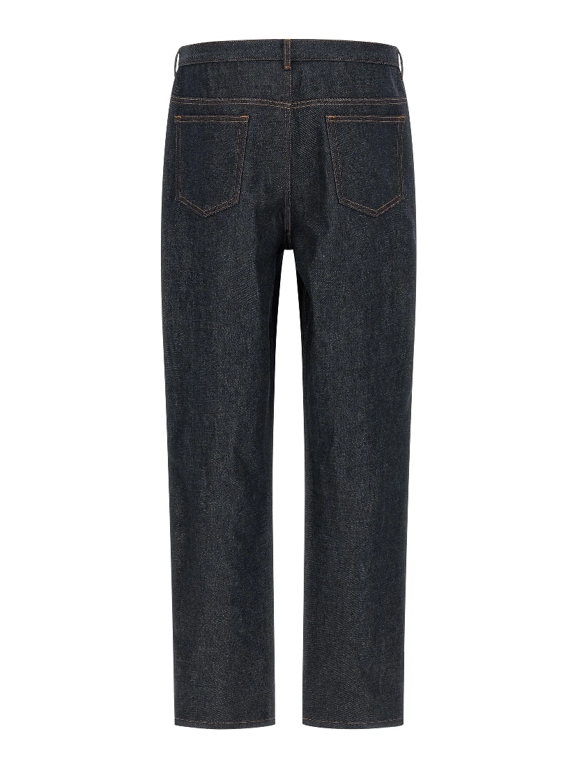 Blue Cotton Relaxed Fit Jeans