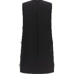 Bicolor Virgin Wool Short Dress