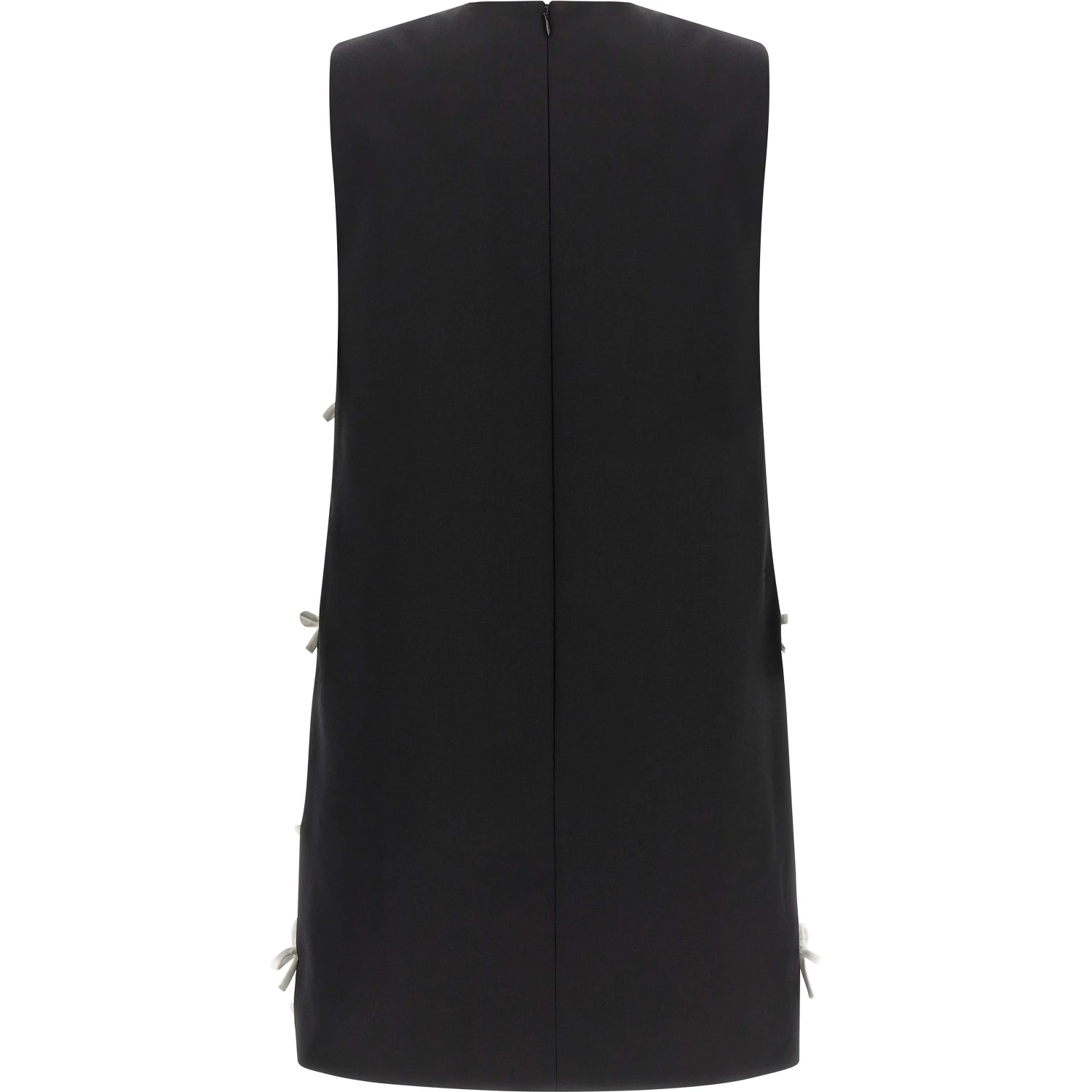 Bicolor Virgin Wool Short Dress