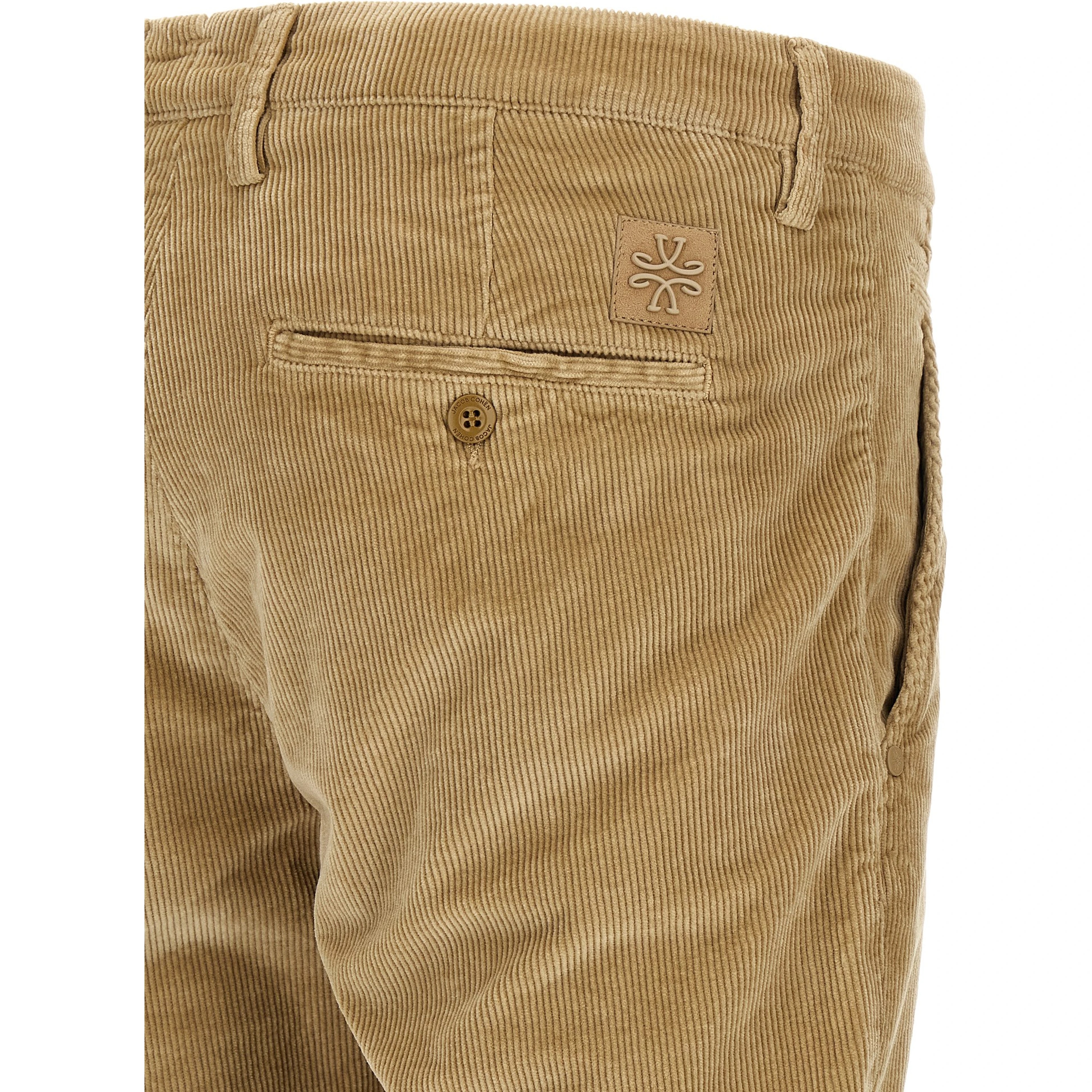 Beige Cotton Chino Pants