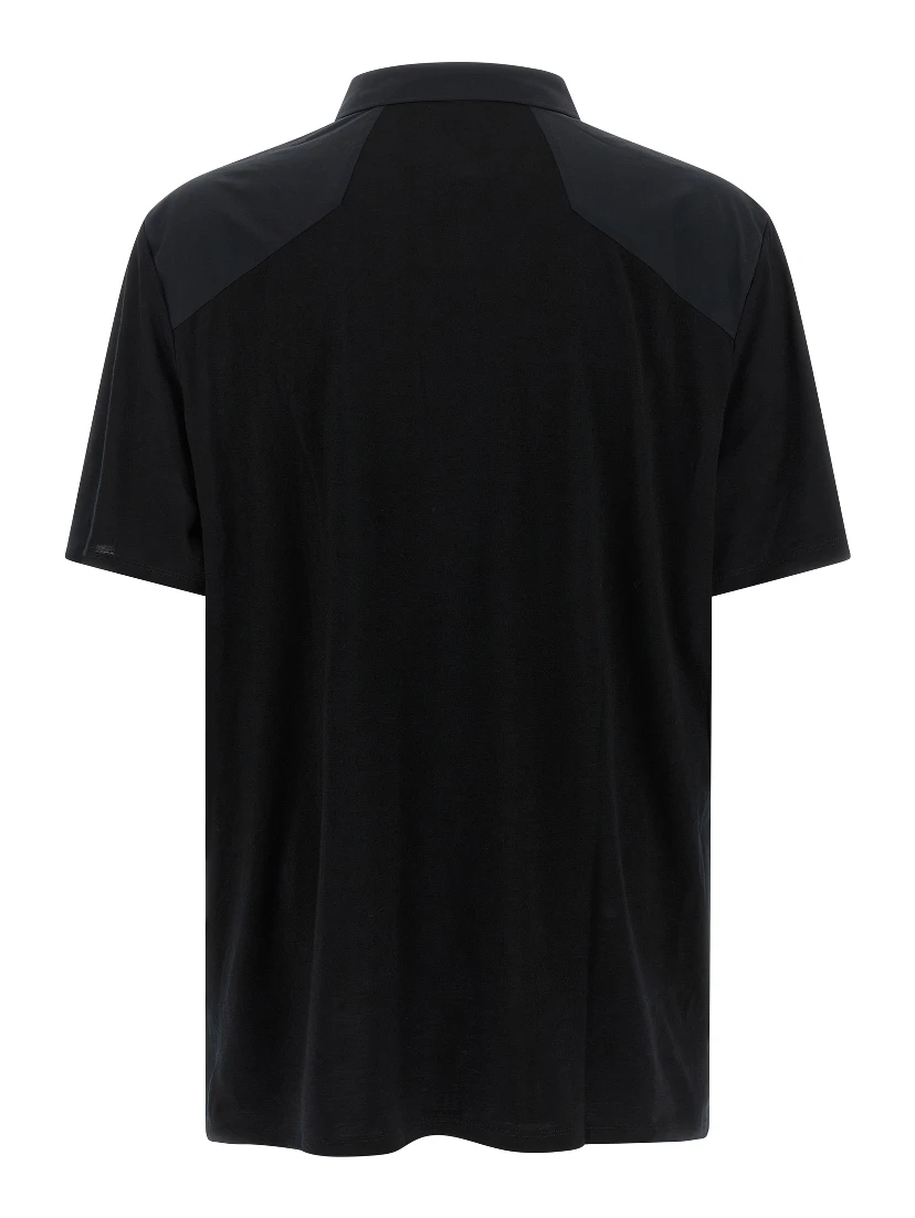 Black Wool Polo Shirt