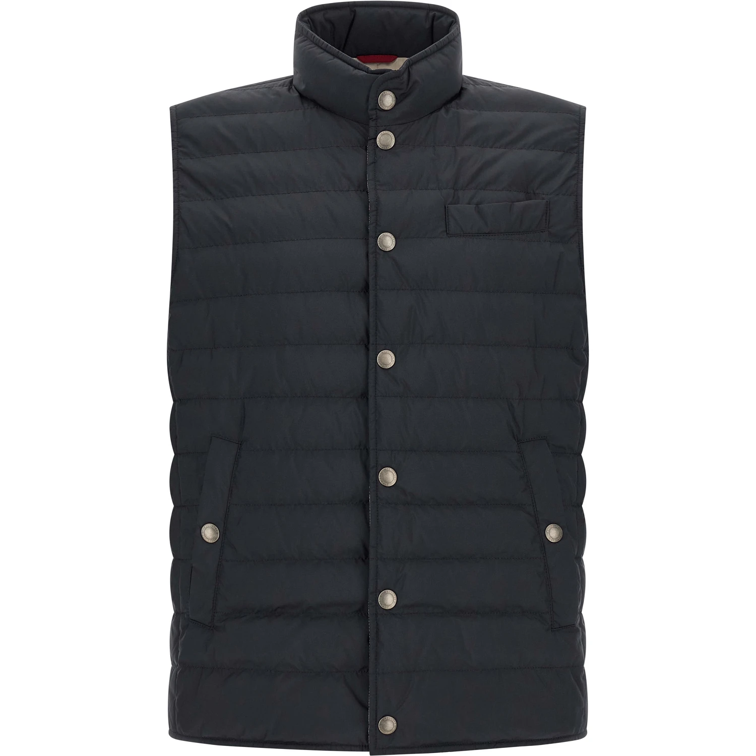 Blue Polyester Sleeveless Jacket
