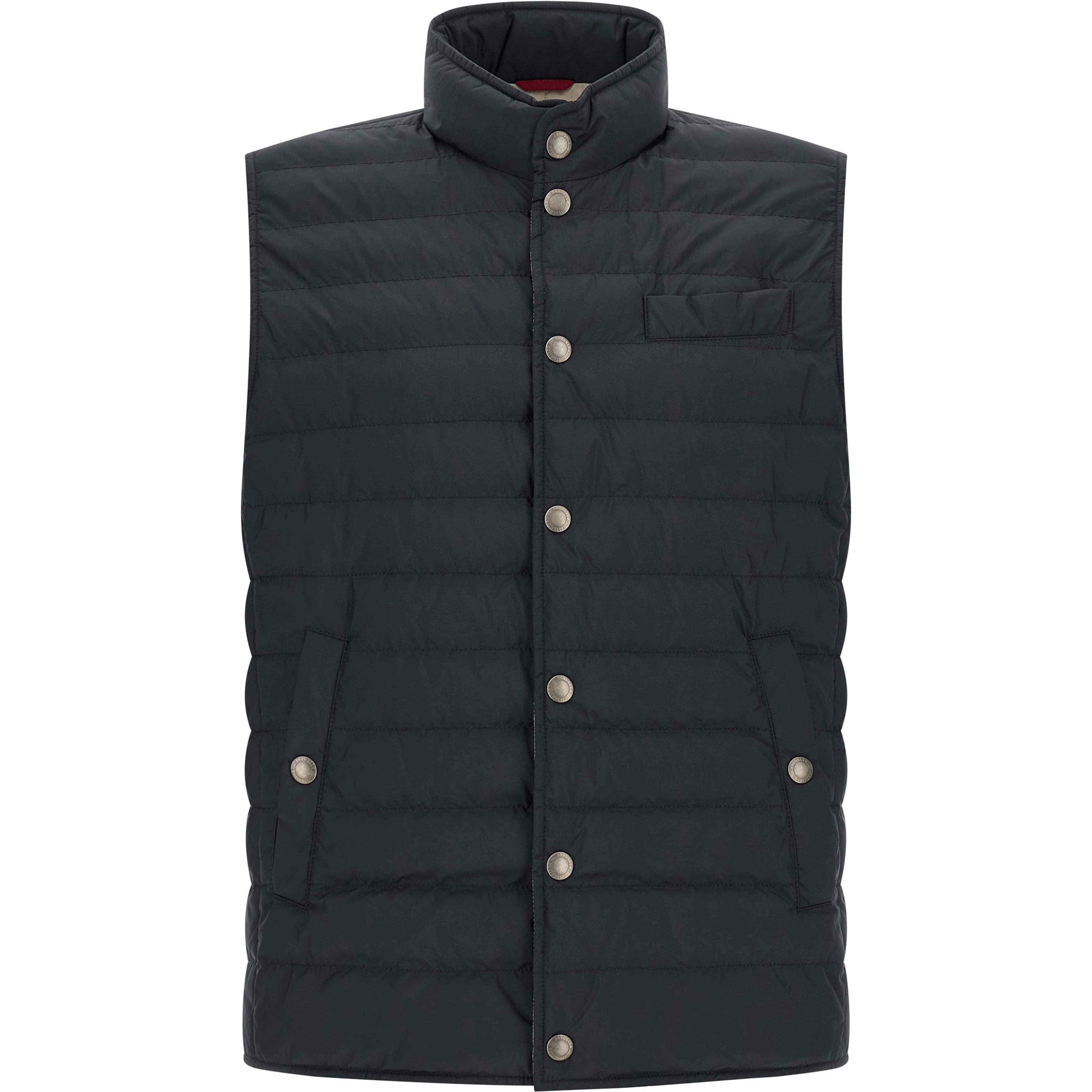 Blue Polyester Sleeveless Jacket