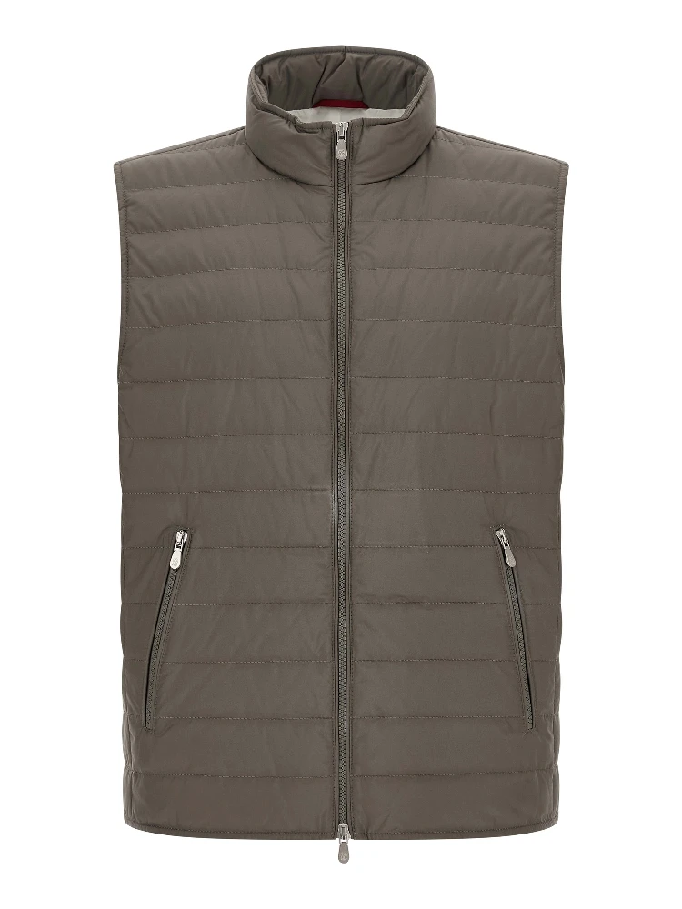 Bicolor Polyester Sleeveless Jacket