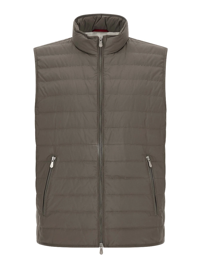 Bicolor Polyester Sleeveless Jacket