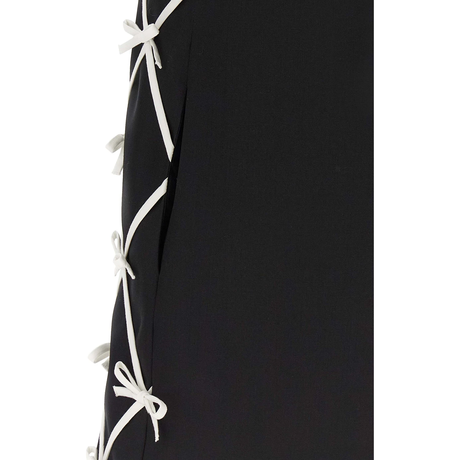 Bicolor Virgin Wool Short Dress