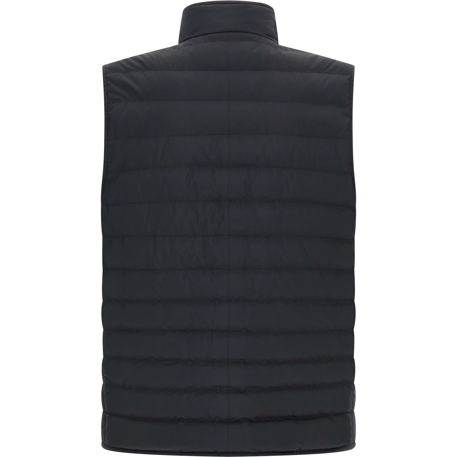 Blue Polyester Sleeveless Jacket