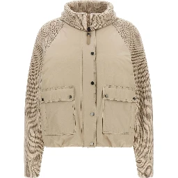 Beige Cotton Full-Length Jacket