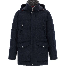 Blue Wool Parka
