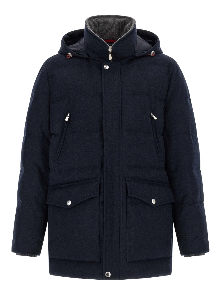 Blue Wool Parka