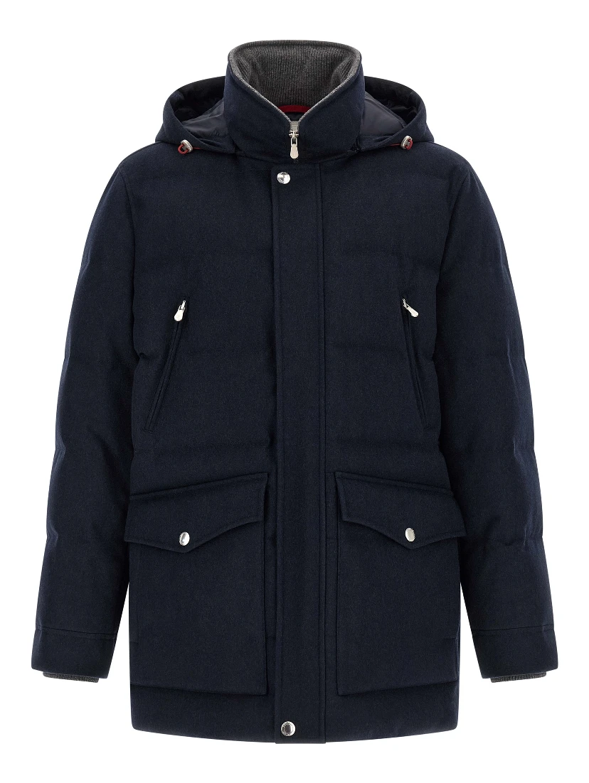 Blue Wool Parka