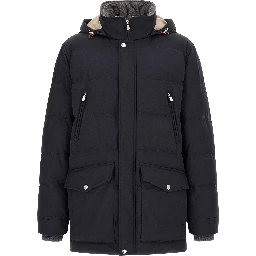 Blue Polyamide Parka