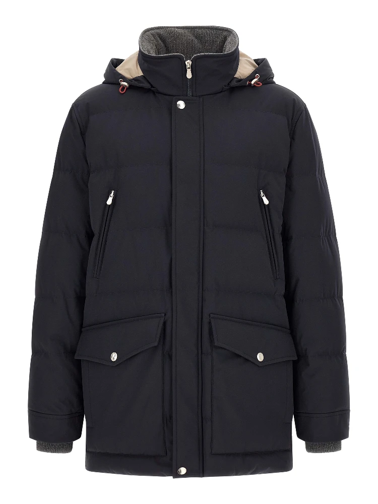 Blue Polyamide Parka