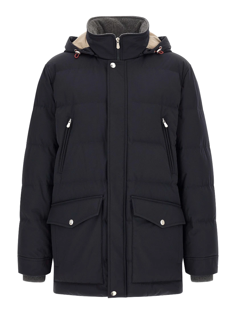Blue Polyamide Parka