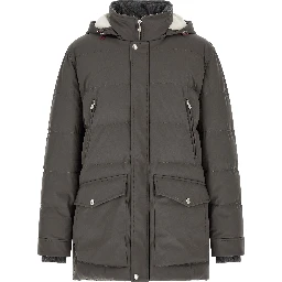 Gray Polyamide Parka
