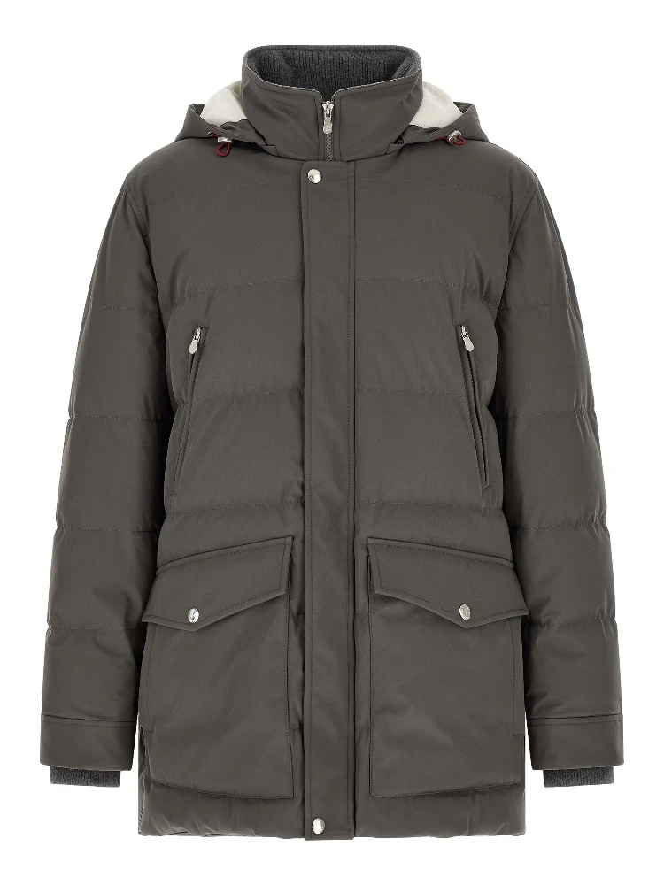 Gray Polyamide Parka