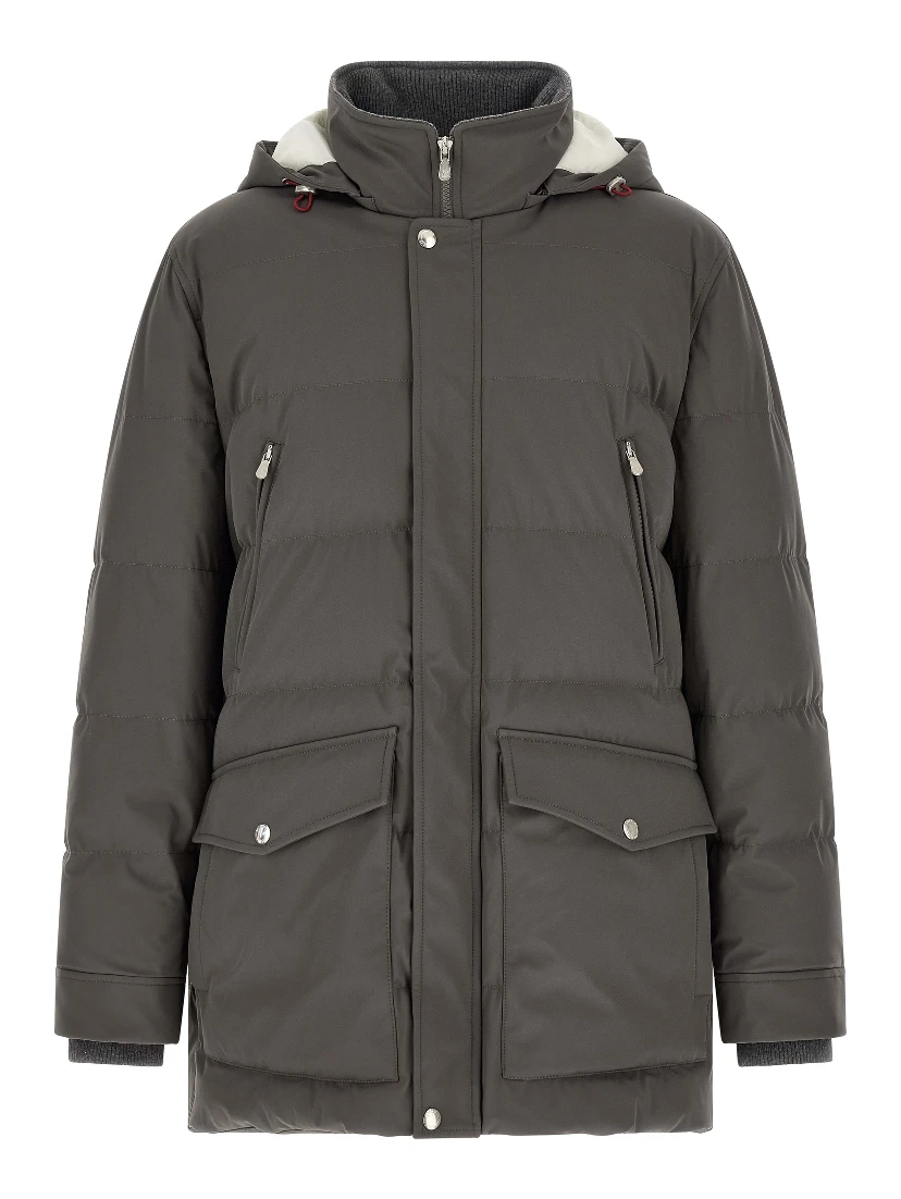 Gray Polyamide Parka