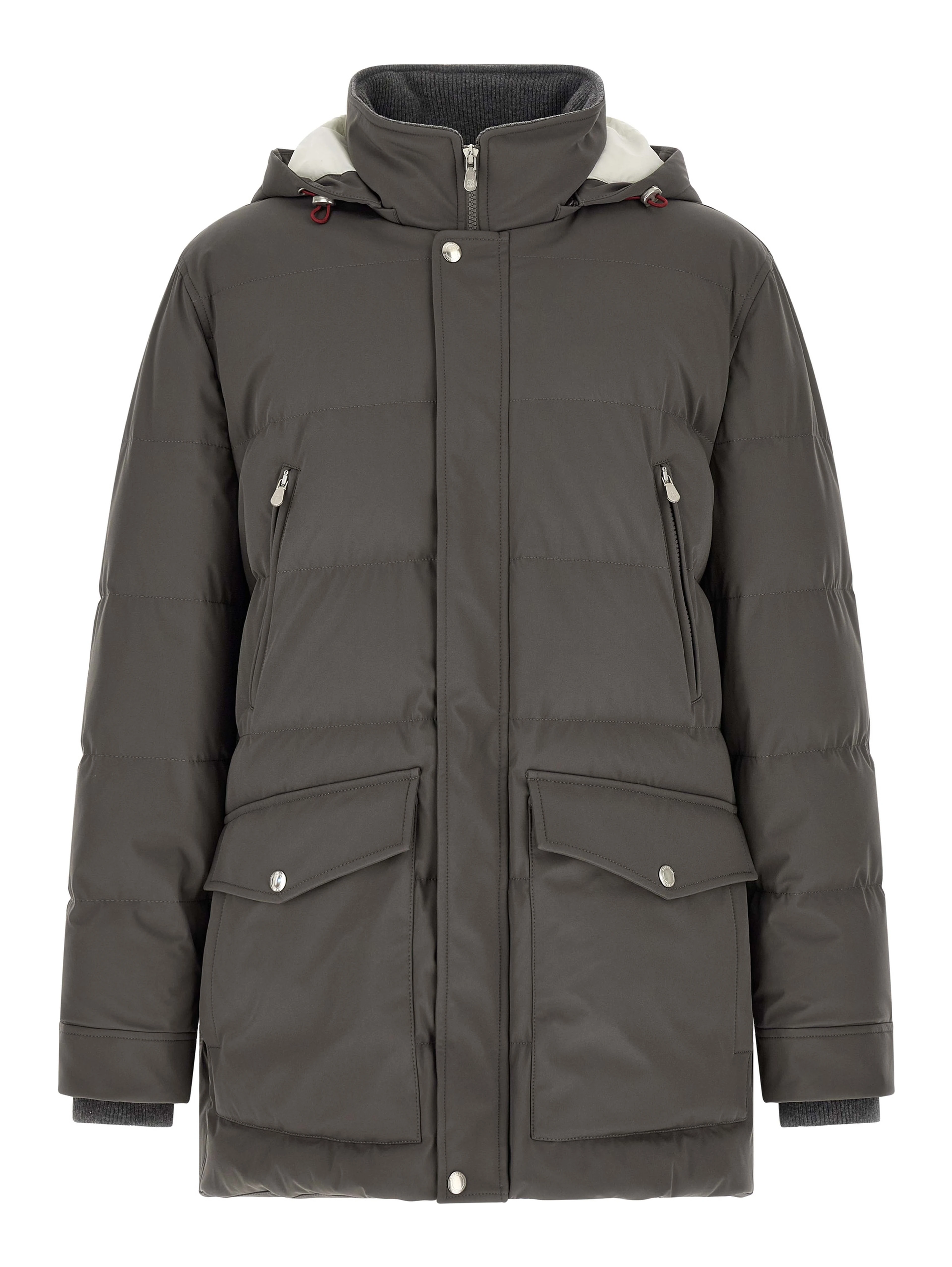 Gray Polyamide Parka