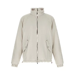 White Polyester Shell Jacket