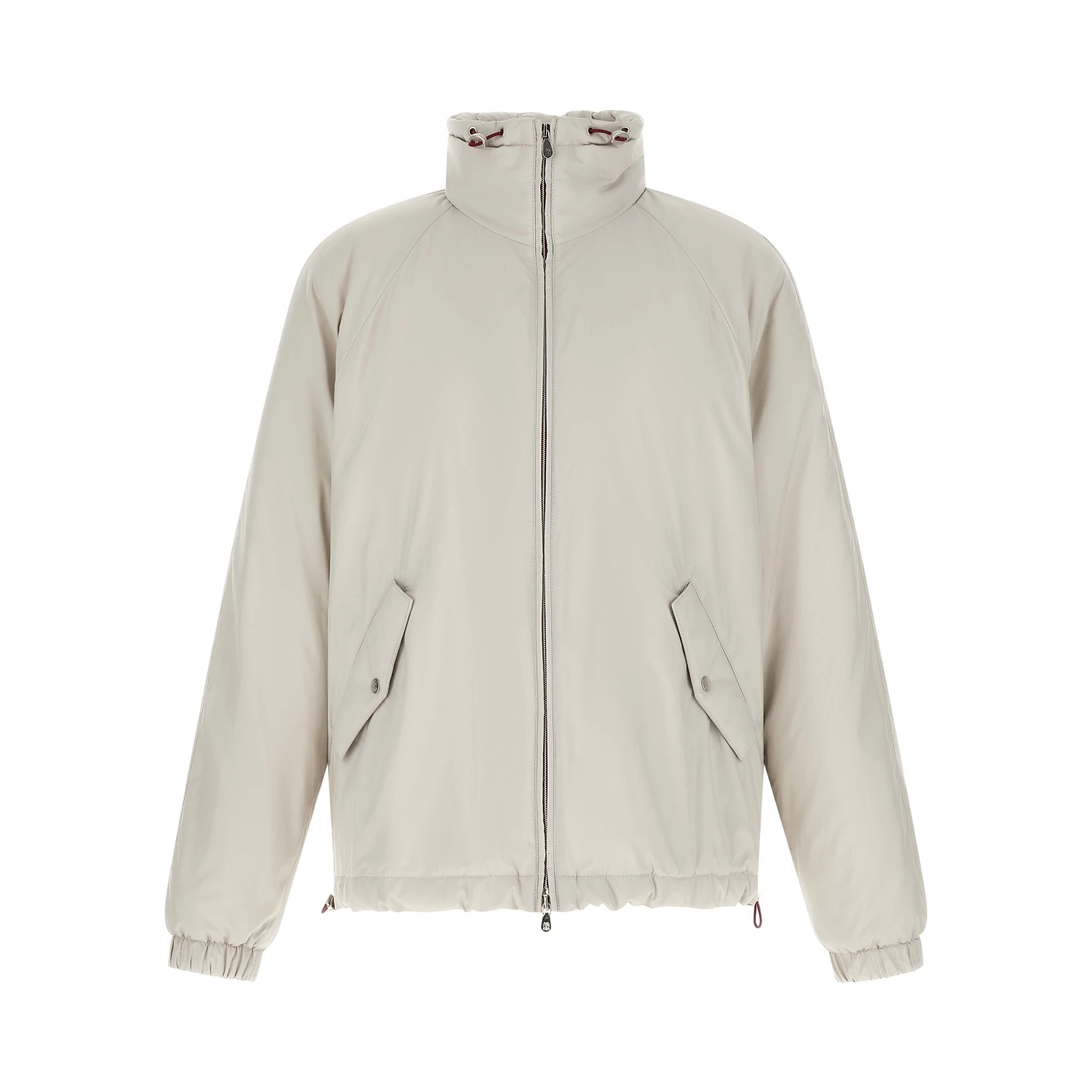 White Polyester Shell Jacket