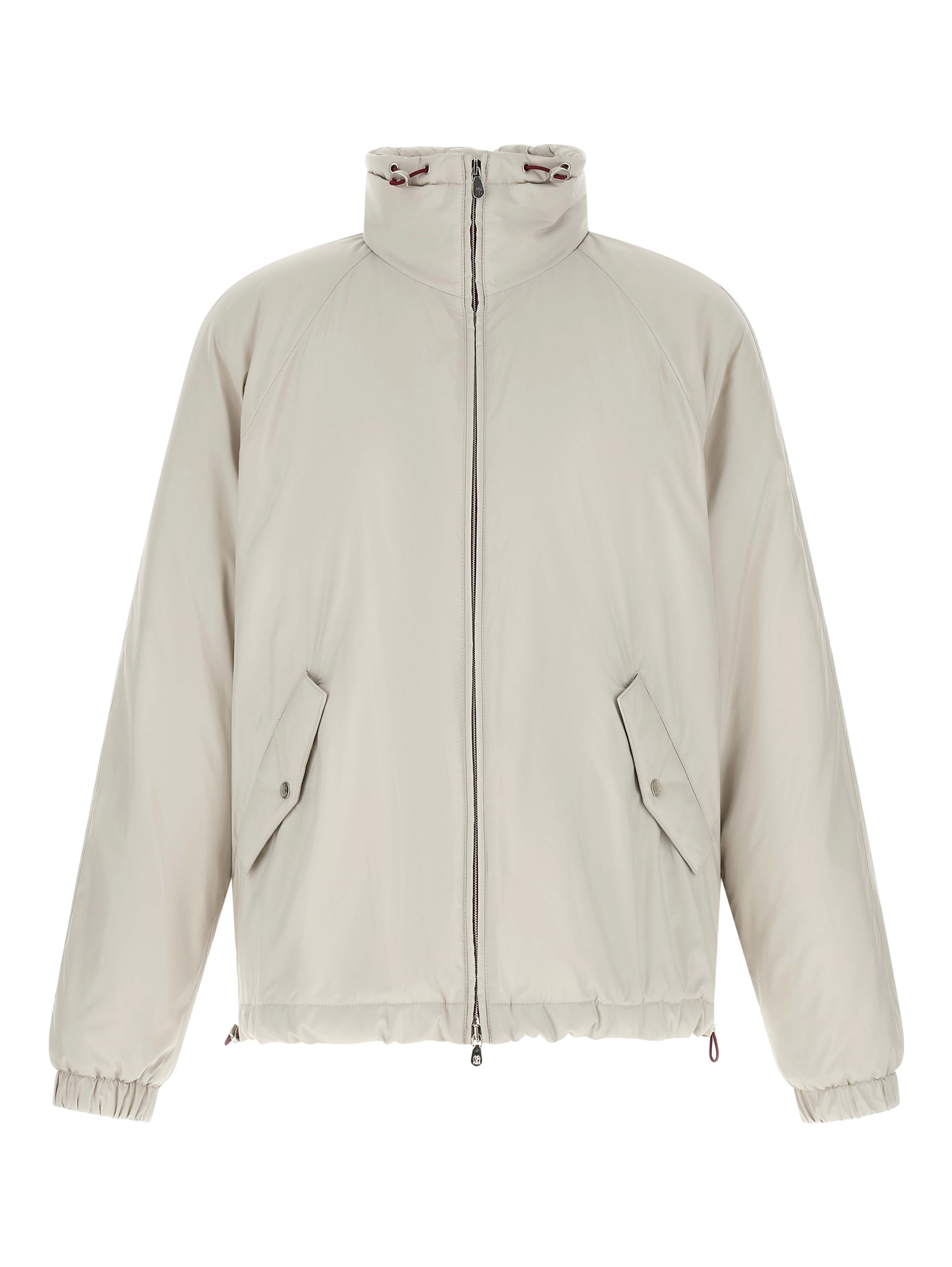 White Polyester Shell Jacket