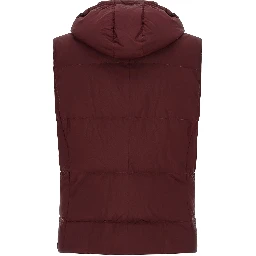 Bordeaux Polyester Sleeveless Jacket