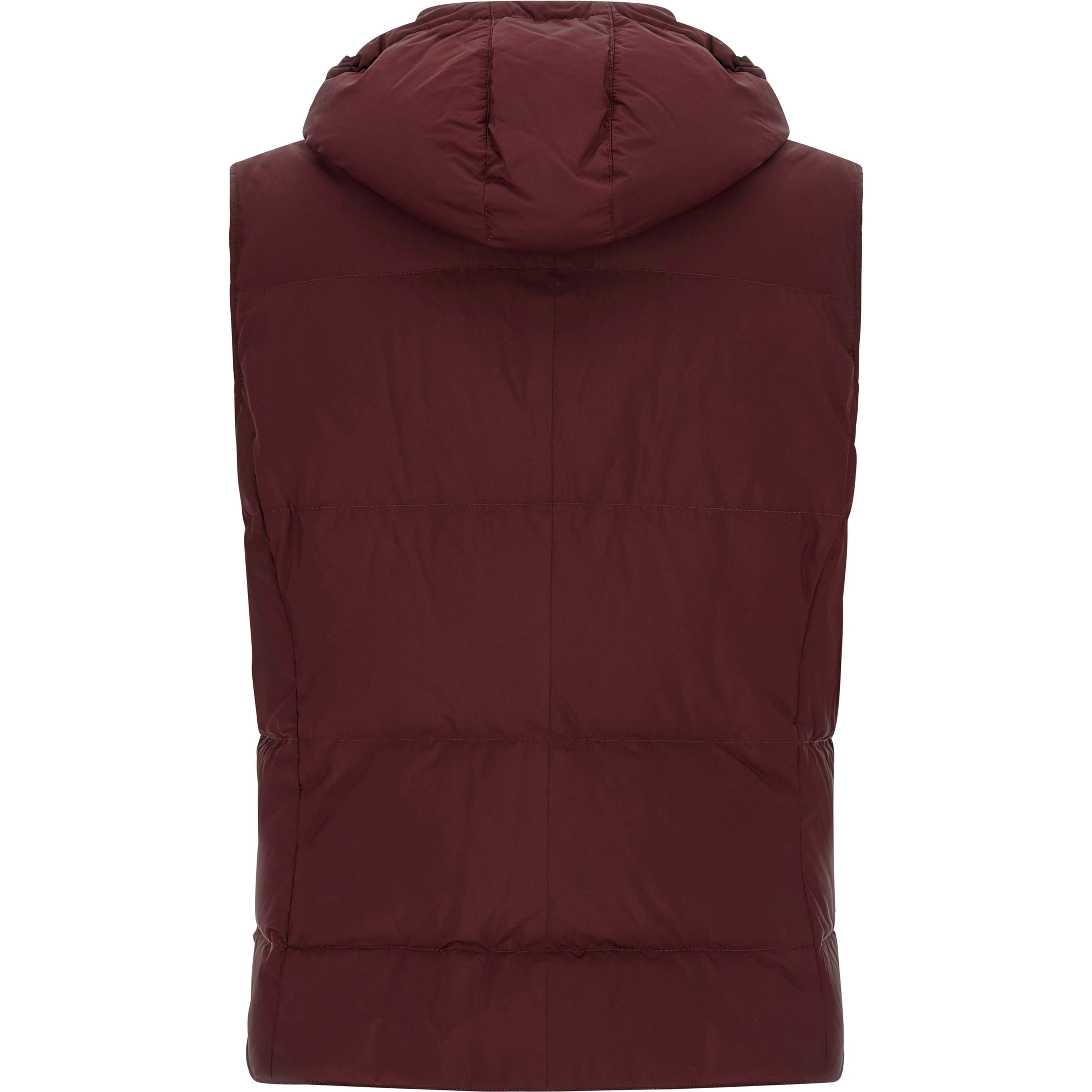 Bordeaux Polyester Sleeveless Jacket