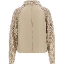 Beige Cotton Full-Length Jacket