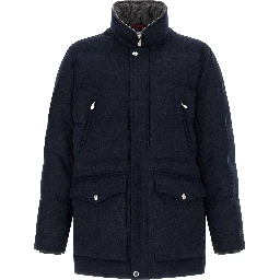 Blue Wool Parka